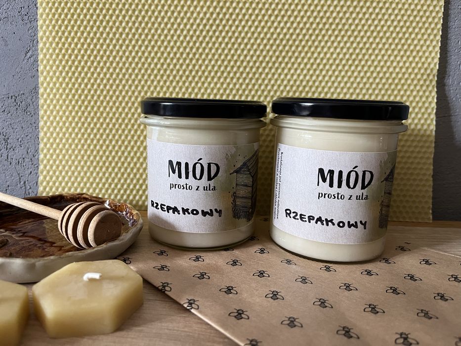 Miód rzepakowy - słoik 450g - zbiór 2025