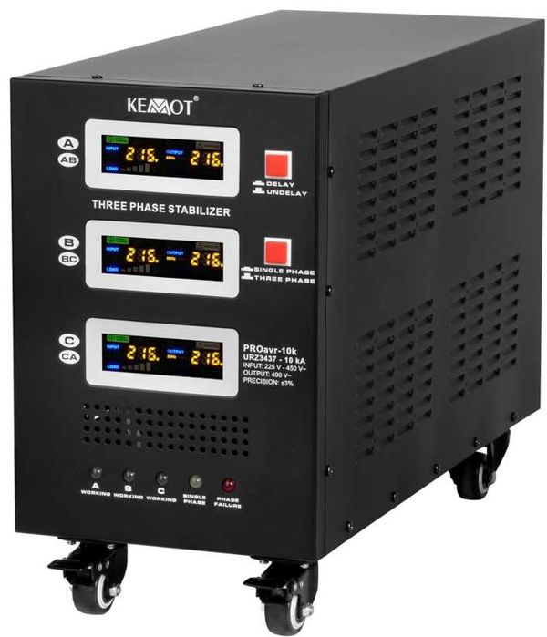 Regulator napięcia KEMOT 10KVA  trójfazowy automatyczny- gwarancja