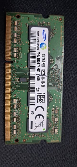 Memoria Portatil Samsung 4GB DDR3-1600 SODIMM PC3L-12800
