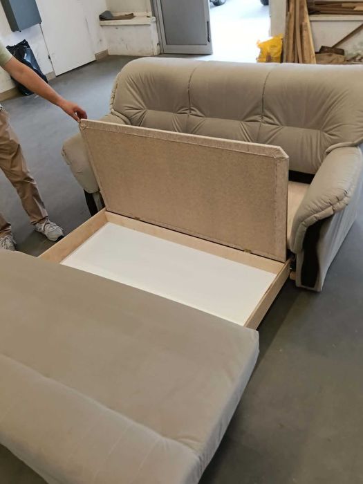 Sofa Honorata kremowa dwuosobowa | 182 cm szerokości | mechanizm delfin | #Outlet | #Promocja | #LapMebel