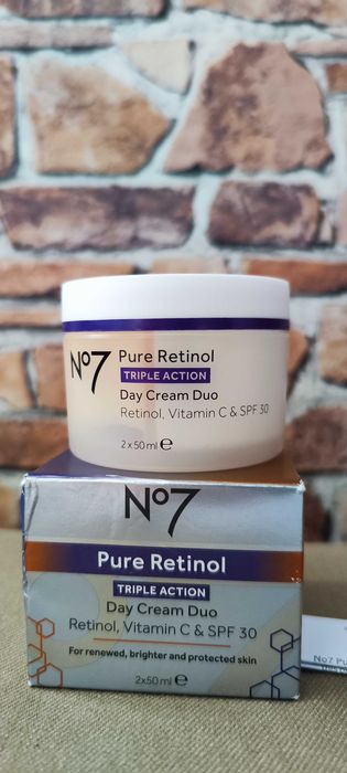 No7 Pure Retinol Day Cream Duo 100 ml – retinol + wit. C + SPF30