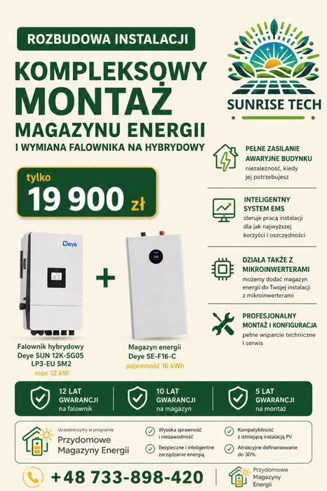 Magazyn energii 16 kWh do twojej instalacji fotowoltaicznej - DOTACJA rowniez dla starych zasad.