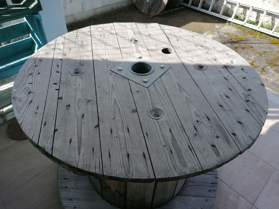 Bobines usadas de madeira