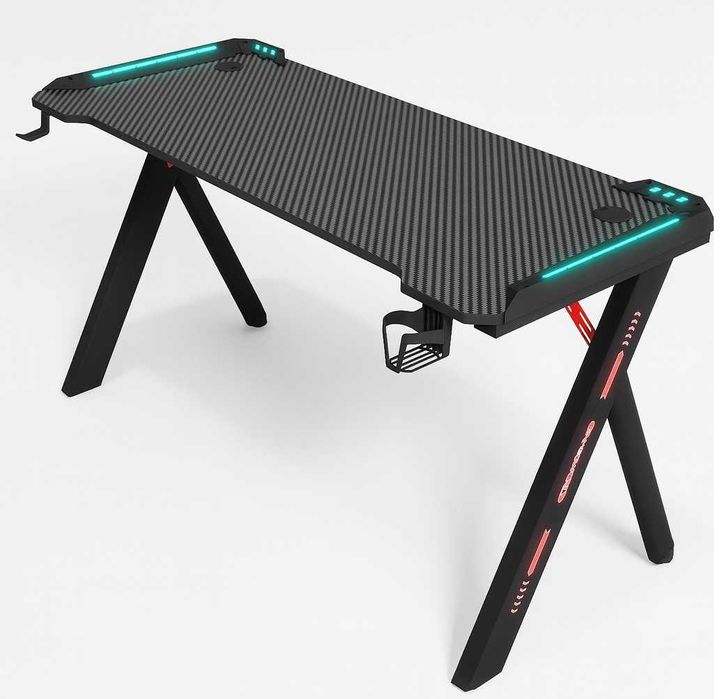 Biurko Gamingowe Komputerowe Stół dla Gracza Nowoczesne LED 120cm BG03