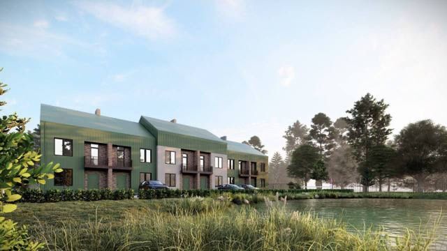 Доступні сучасні тауни біля озера. Газ є