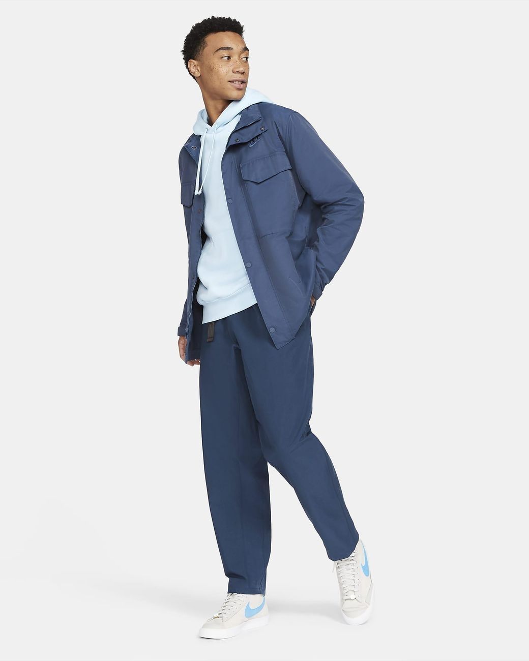 NIKE Sportswear Men s Blue Woven M65 Utility Jacket CZ9922 MSRP 1 900 Olx