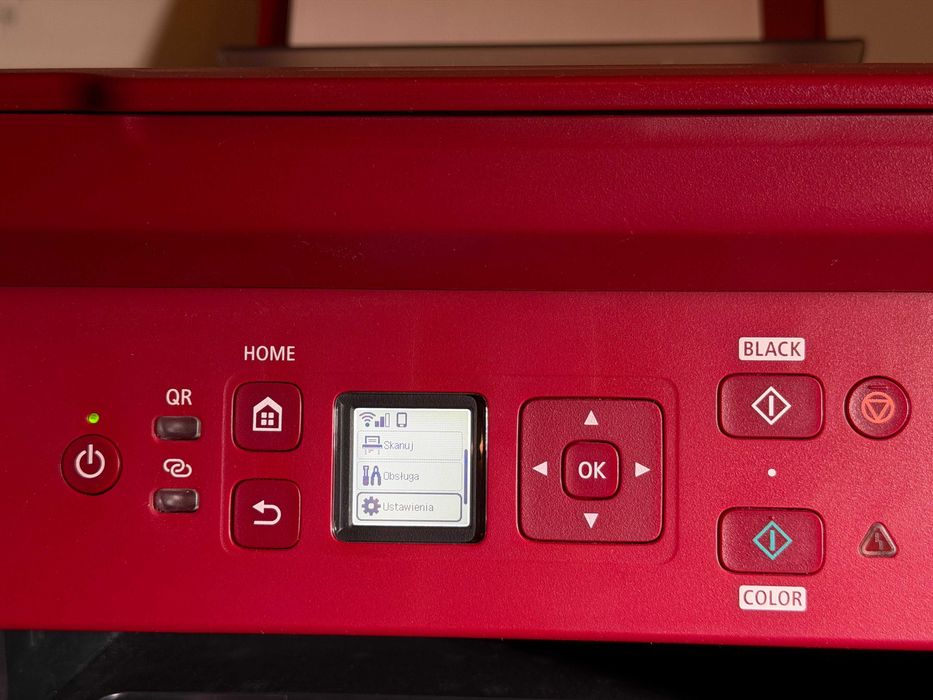 Canon PIXMA G3470 (Czerwona) – Jak nowa, Pełne tusze, Gwarancja