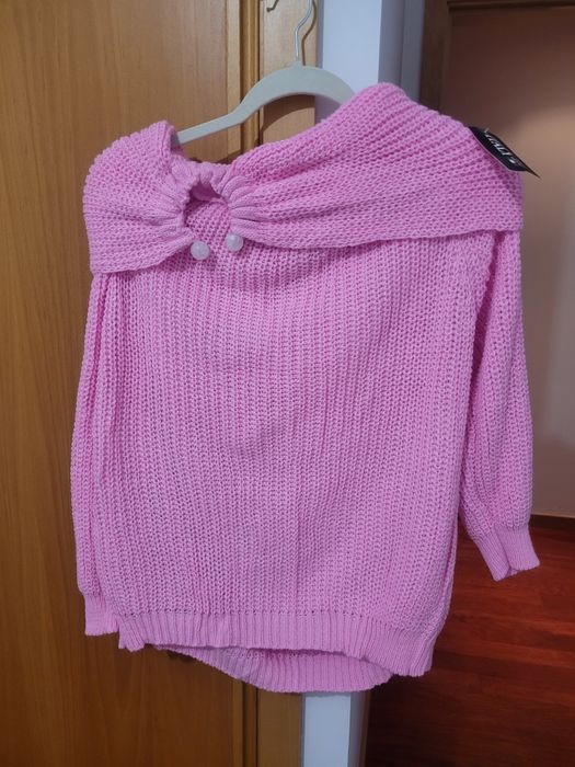 Camisola rosa com laço | ITALYMODA |