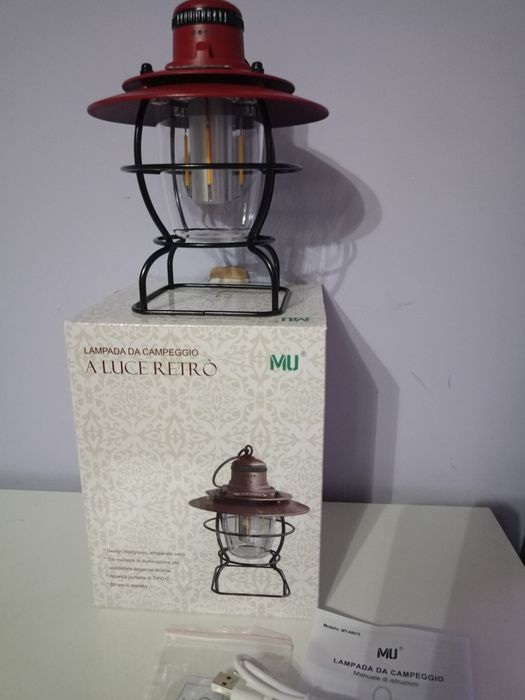 Lampa przenośna lekka retro akumulatorowa MU