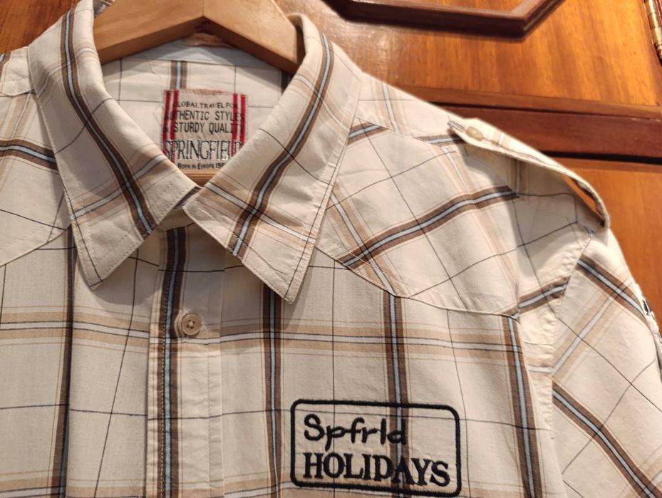 Camisa Springfield 100% Algodão, manga curta, 2 bolsos Tam. XXL - Nova