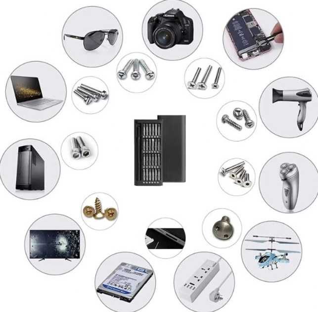 Набір викруток 25 в 1 для телефона, комп'ютера, ноутбука магнітні Біти