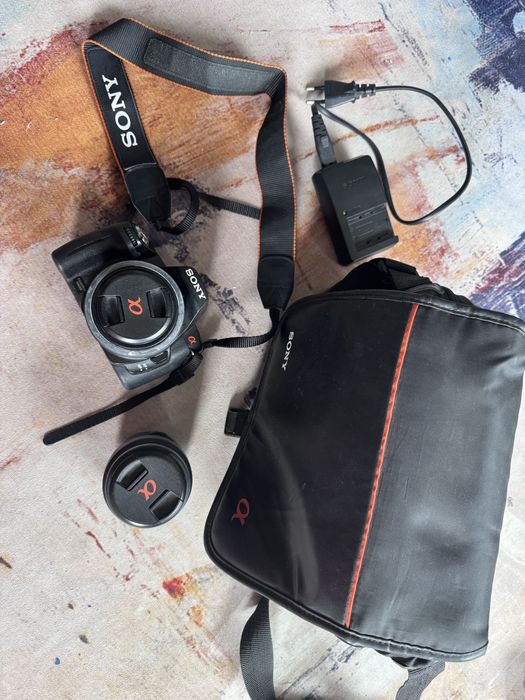 Sony Alpha DLSR-A290 z dwoma obiektywami DT 18-55mm i 50mm