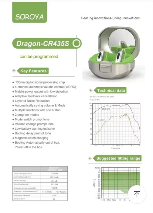 Слуховой аппарат с приложением и автонастройкой
