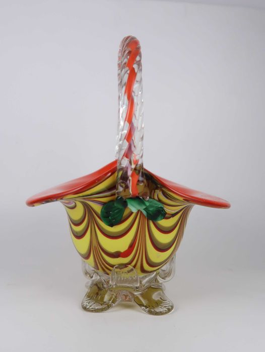 Cesta em vidro murano 22.5 cm