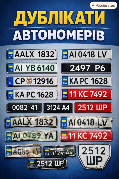 Автономери,Дублікати автономерів,автономери Бориспіль