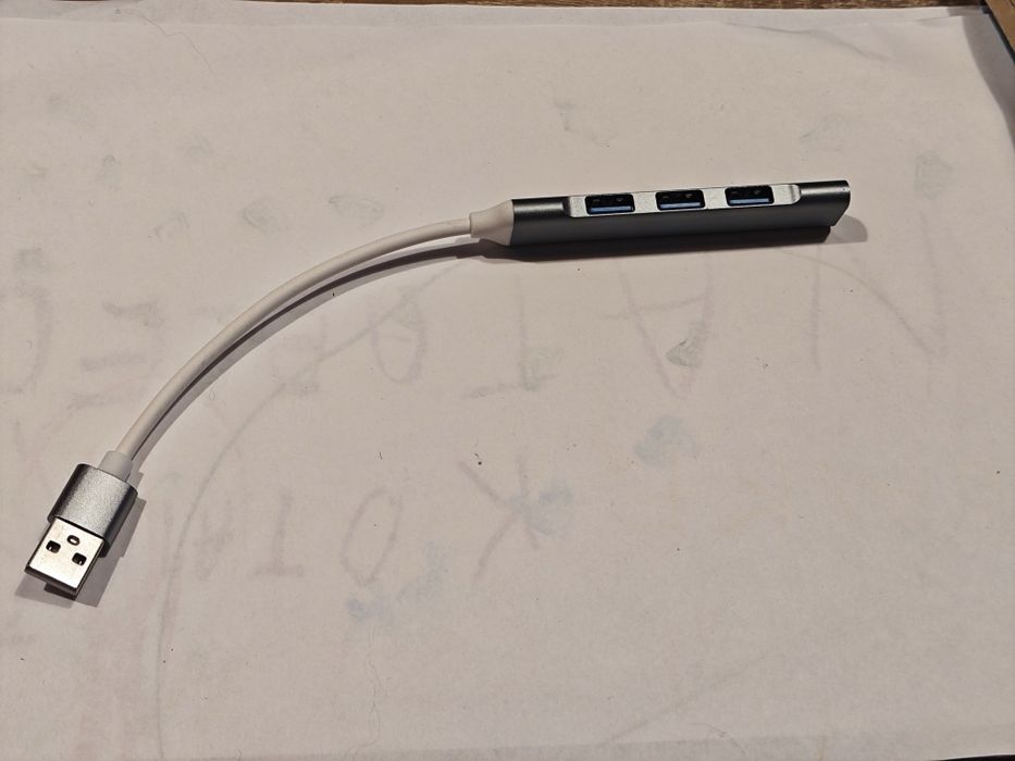 Rozgałęziacz HUB USB (4 porty) Aluminiowy Adapter do laptopa / PC
