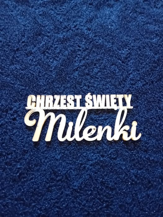 Napis na tort Chrzest Święty Milenki