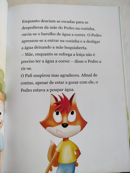 Livro de crianças "O pafi ensina a poupar água" de Lara Xavier