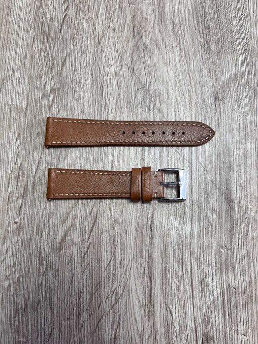 Ремешок из телячьей кожи бежевого цвета, 21мм