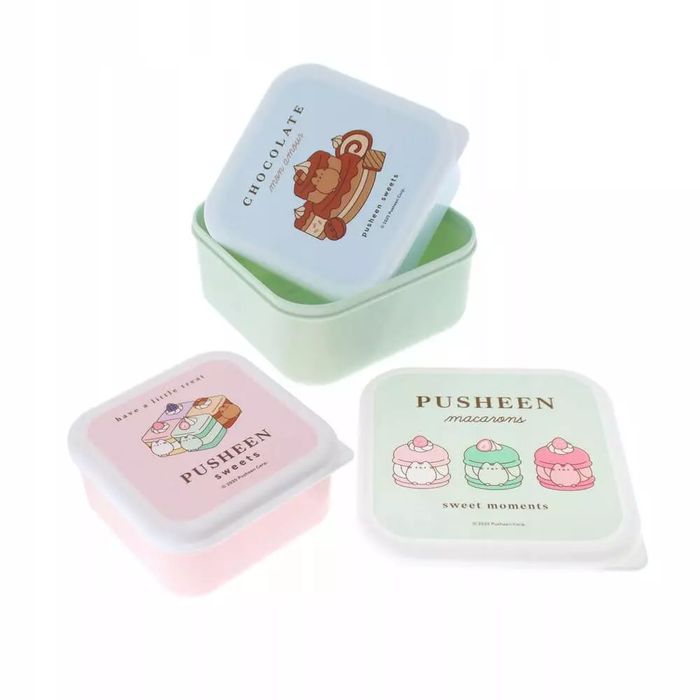 Pusheen Sweets Śniadaniówka, Lunchbox Pojemniki 3Szt Kapitalna. Blueprint. Nowy Produkt