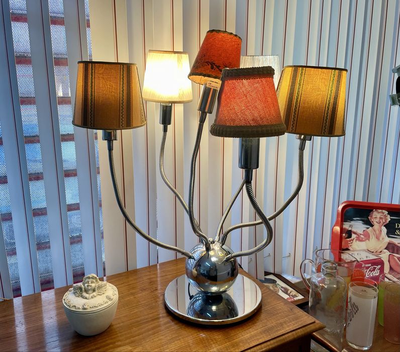 Candeeiro de mesa vintage, design Space Age, anos 70