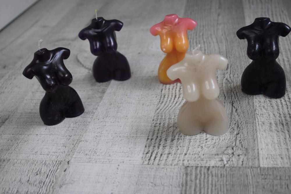 Velas artesanais corpo de mulher