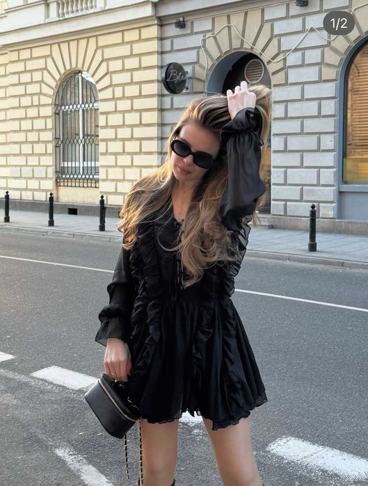 чорна сукня з воланами від ivina_boutique