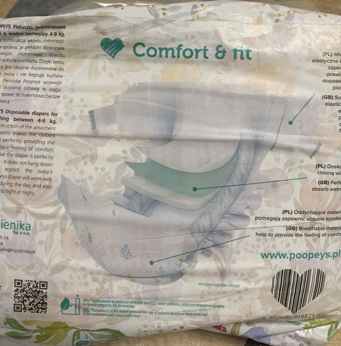 Pampers :3,  4-9 кг,  40  шт. Підгузки , памперс.