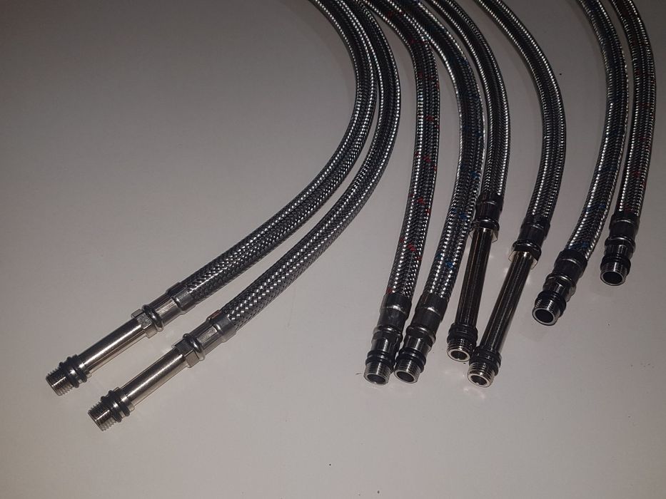Wężyk do baterii  3/8" M10 w oplocie ze stali