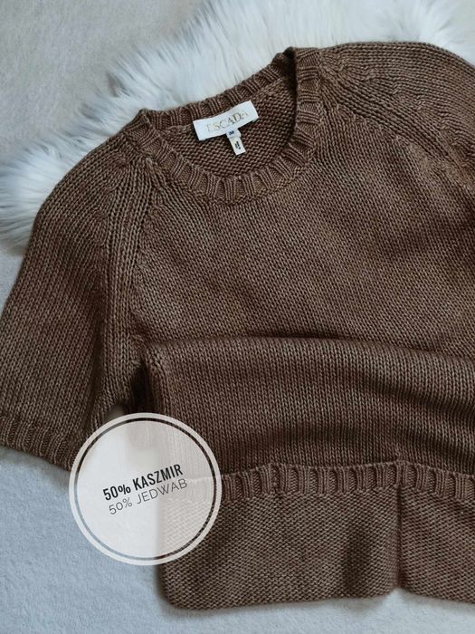 Sweter kaszmir+ jedwab Escada