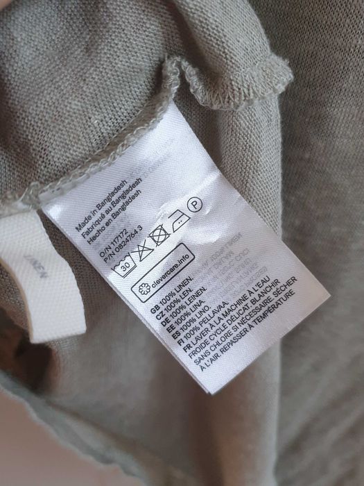 Bluzka koszulka t-shirt zieleń khaki H&M 34 36 38