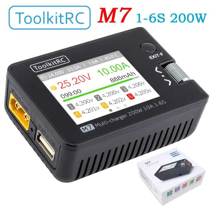 Зарядний пристрій ToolkitRC M7 200 Вт 10 А 1S-6S 200W