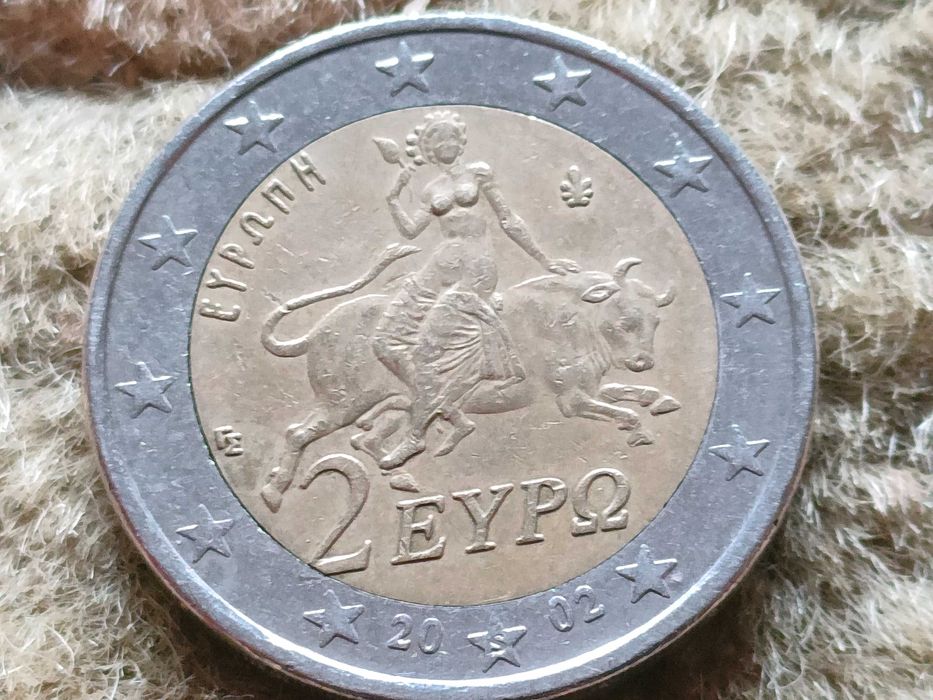moeda de 2 euros grega muito rara