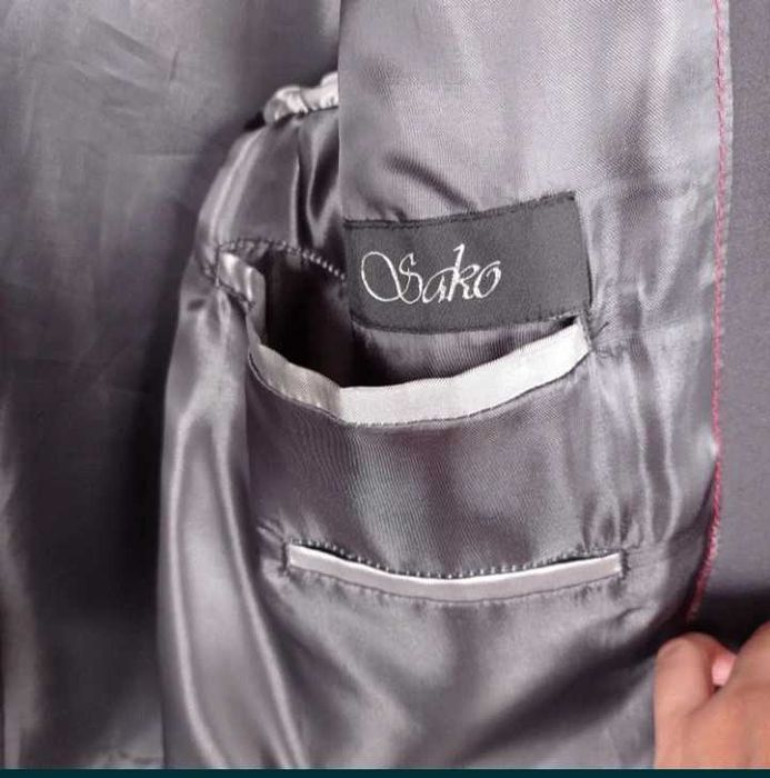 Garnitur Męski Sako 42 Grafitowy