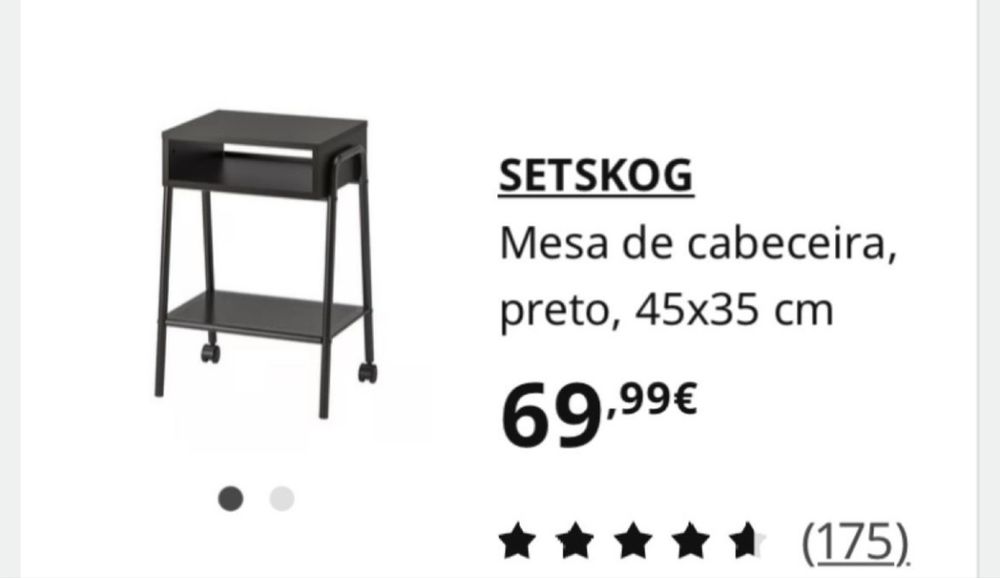 Mesa cabeceira Ikea