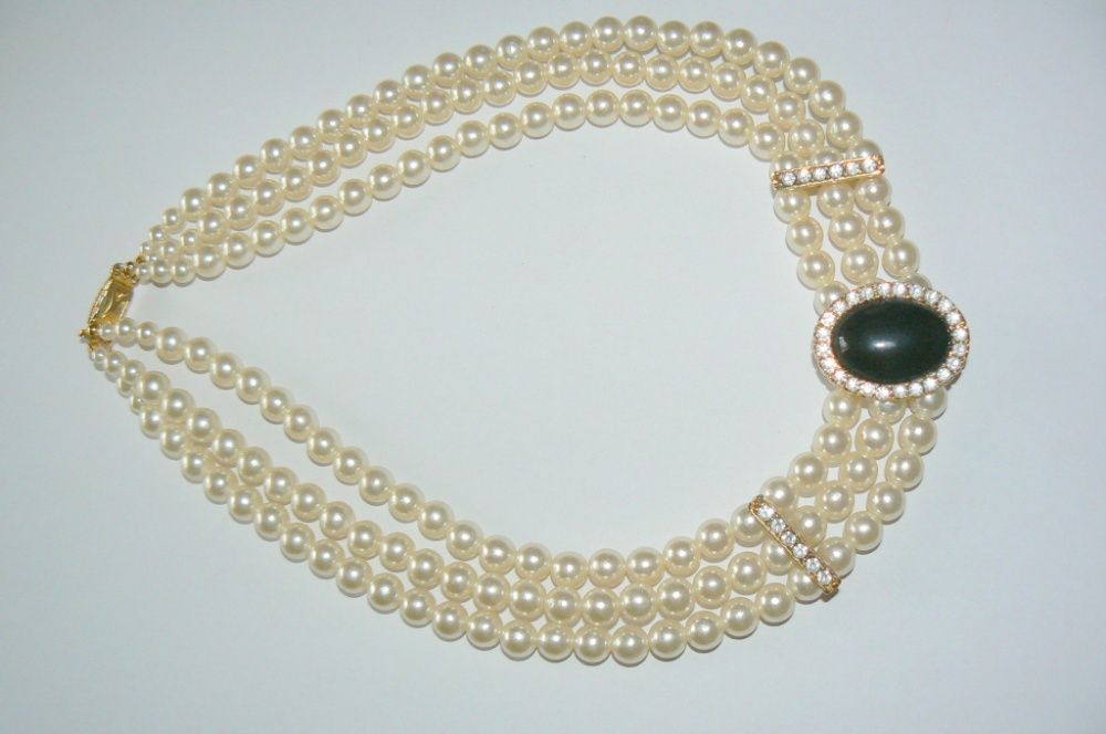 Naszyjnik-stara ,wiedenska sztuczna bizuteria , perly