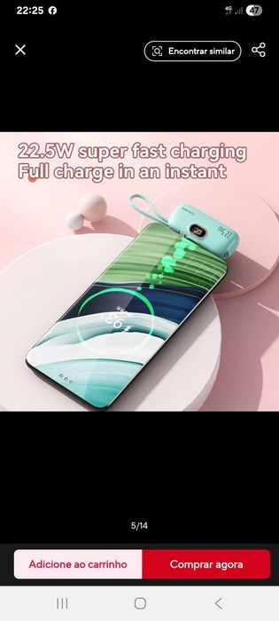 Mini power bank, 5,000 mAh capacity for mobile phones, fast charging64729905389443123