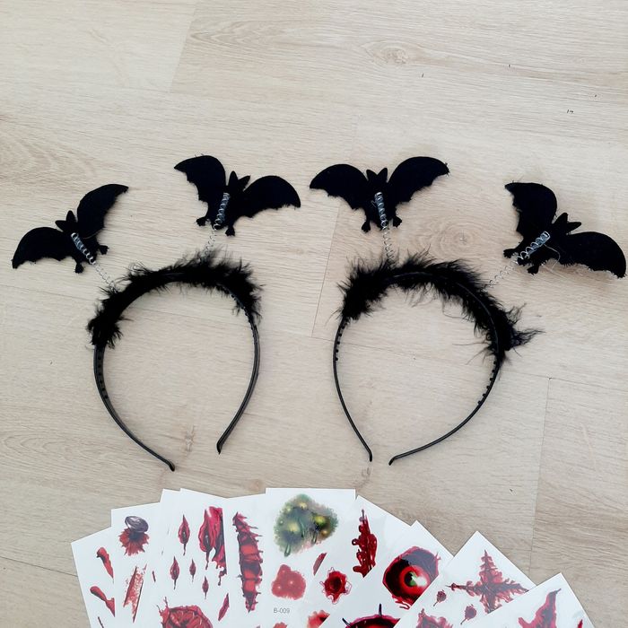 Zestaw halloween 2xopaska i 10 tatuaży