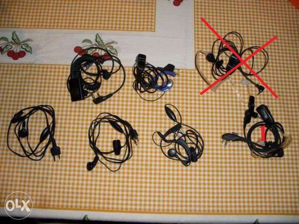 6 Auriculares c/micro profissionais p/Walkie Talkie's (portes grátis)