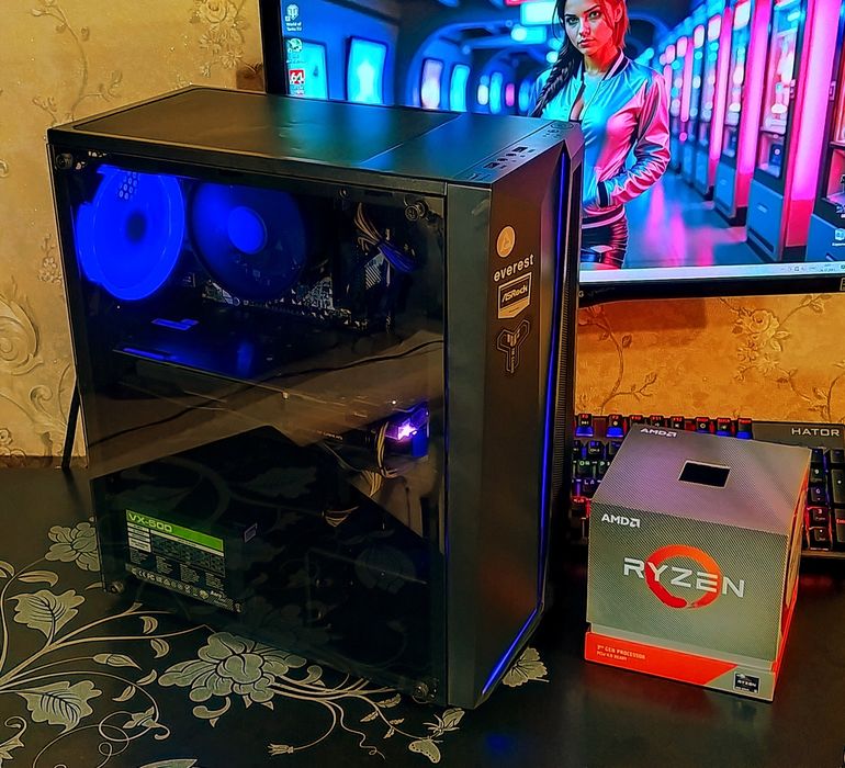 Ryzen 5 2600/ GTX1060 6Gb/ 16Gb  DDR4 SSD игровой компьютер ПК