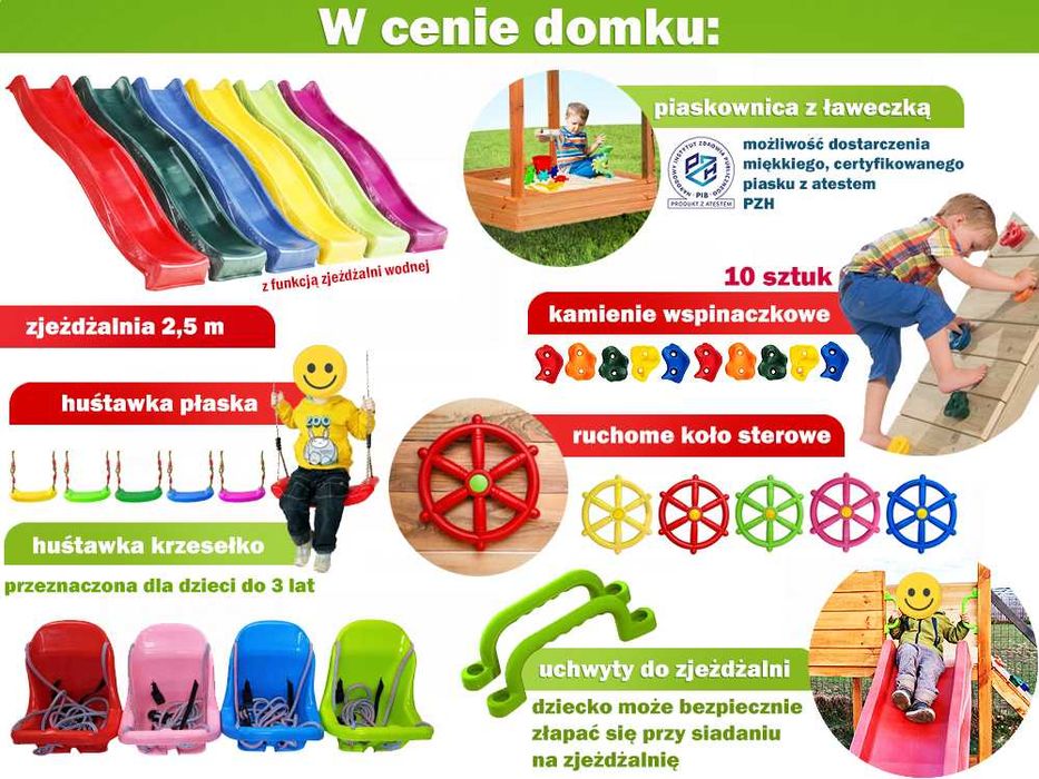 Plac zabaw domek dla dzieci huśtawki zjeżdżalnia wspinaczka‼️gwarancja