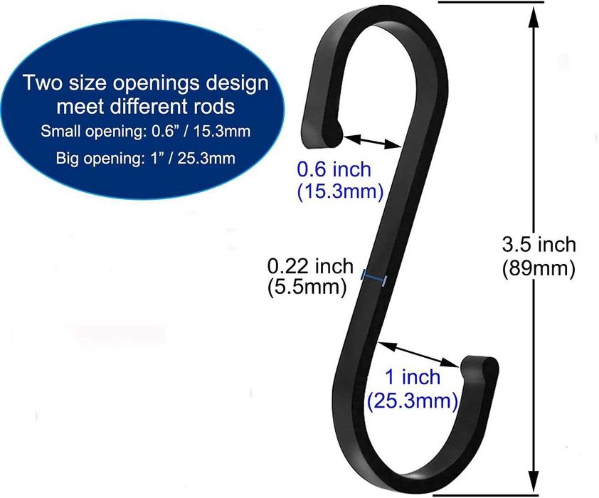 Haczyki haczyk GAViA S-Hooks 10 szt. aluminiowe matowa czerń