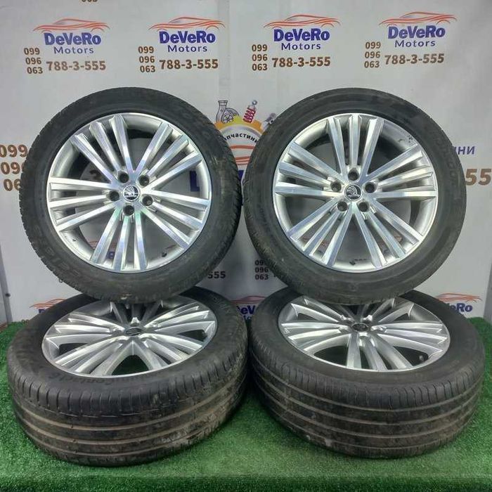 Колеса Skoda R19 5x112 ET43 7J 565601025B з гумою Continental PremiumContact 6 99V