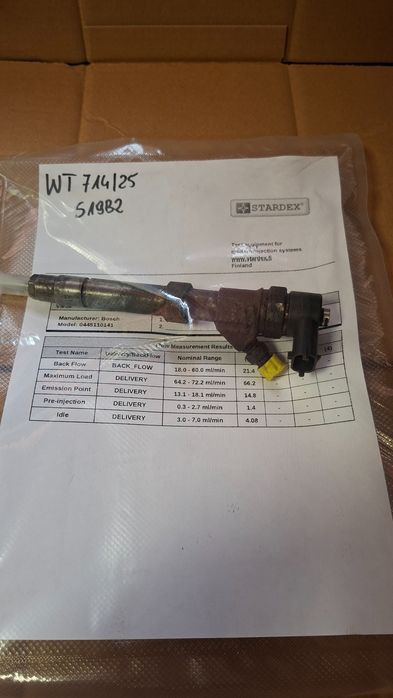 Wtryskiwacz Renault 2.5Dci Bosch 0445110141 Wydruk