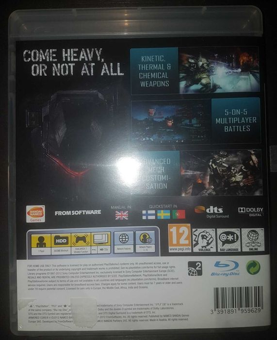 Jogo Armored Core V para PlayStation 3