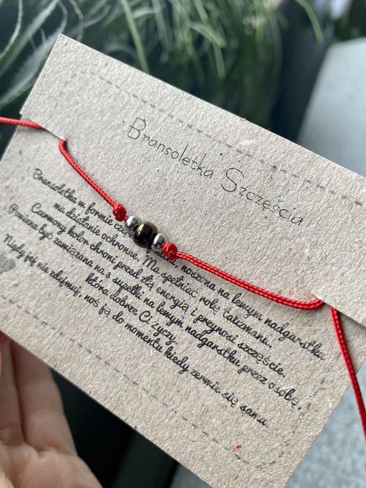 Bransoletka szczęścia czerwony sznurek