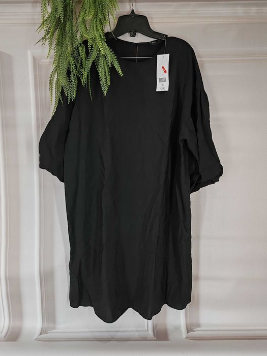 Nowa wizytowa czarna tunika/sukienka mini F&F rozmiar 44 wiskoza/nylon