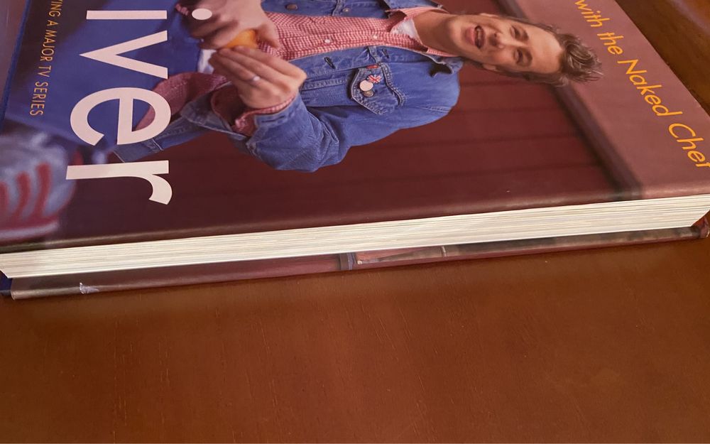 Livro Happy Days with the Naked Chef de Jamie Oliver (idiom ingles)