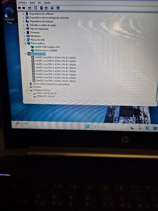 HP 450 G5 processador i5-8250