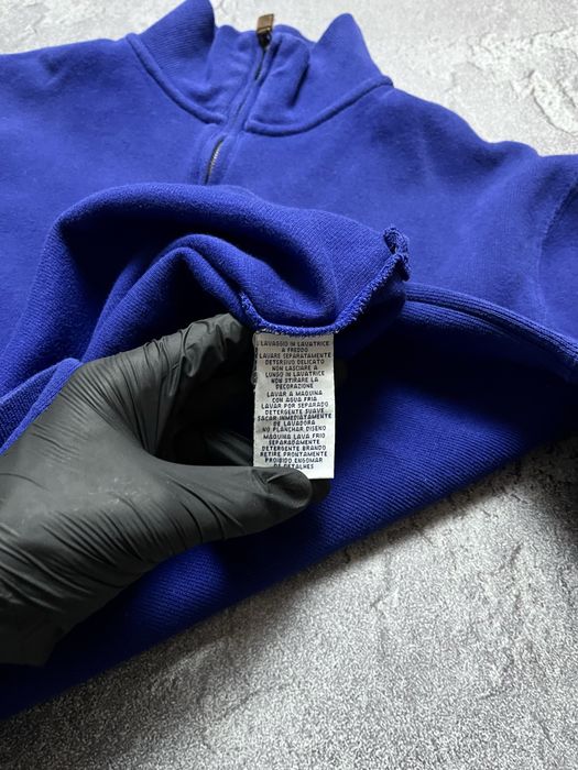 Вінтажний Світшот Polo Ralph Lauren поло ральф лаурен 1/3 зіп пів замок chief keef old money синій колір розмір М